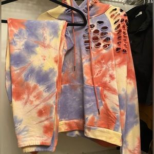 Vanilla Sky - Dance & Marvel Tie Dye Matching Set Large NWT